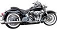 BASSANI XHAUST Slip-On Mufflers - Slash-Up - Chrome 31117B