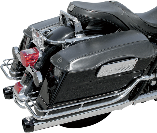 BASSANI XHAUST 4" Quick Change Series Slip-On Mufflers - Black - FL '95-'16 1F740B