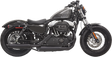 BASSANI XHAUST Firepower Series Slip-On Mufflers - Black - Slash-Cut - Sportster 1X27SBB