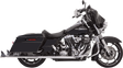 BASSANI XHAUST Fishtail Mufflers - Chrome - w/out Baffle - 33" - '95-'16 Touring 1F17E33