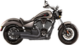 BASSANI XHAUST Pro-Street Exhaust - Black - Turnout 6V23DB