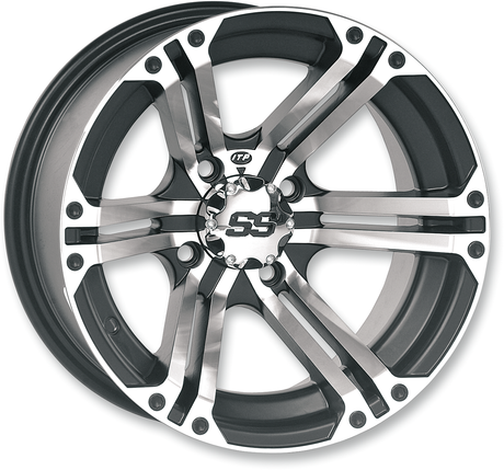 ITP Wheel - SS212 - Rear - Machined Black - 12x7 - 4/110 - 2+5 1228365404B