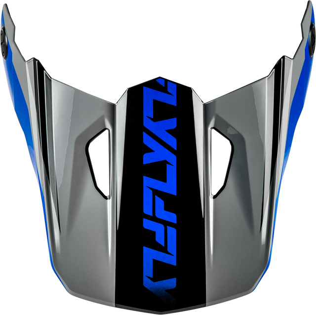 Fly Racing Kinetic Crest Helmet Visor in Grey/Black/Blue for XL/2X Motorcycle Helmets