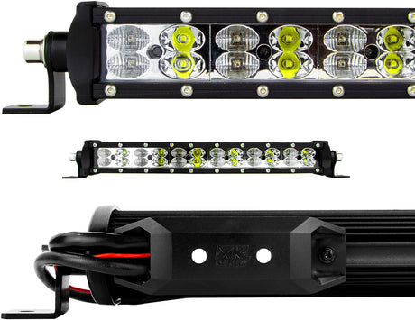 XK GLOW 14-Inch RGBW Light Bar with Bluetooth Control for Jeep Wrangler, Silverado, and More - Part Number XK-BAR-14