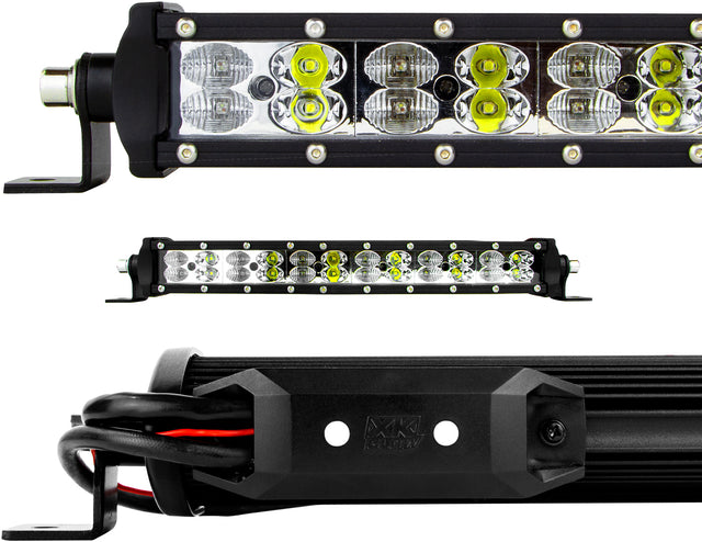 XK GLOW 14-Inch RGBW Light Bar with Bluetooth Control for Jeep Wrangler, Silverado, and More - Part Number XK-BAR-14
