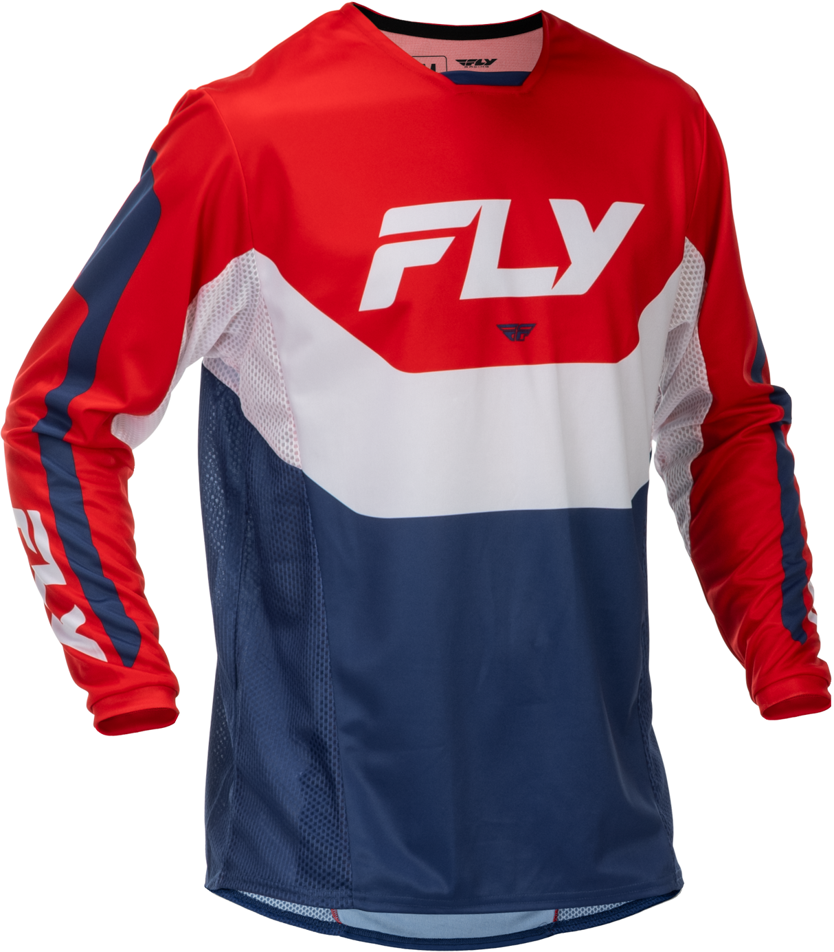Fly Racing Kinetic Jersey Red/White/Blue Large for Motocross and Off-Road Vehicles