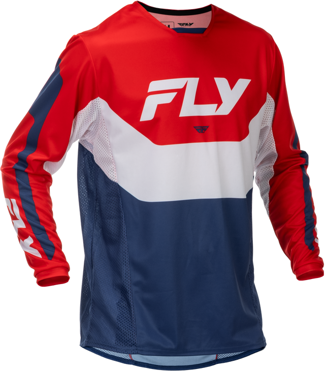 Fly Racing Kinetic Jersey Red/White/Blue Large for Motocross and Off-Road Vehicles