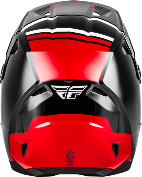 FLY RACING Kinetic Verdict Helmet for Off-Road Motorcycles - Black/Red/White, Size XL