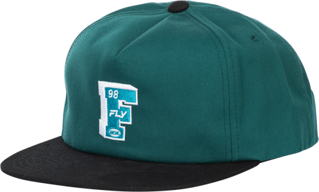 Fly Racing Varsity Hat Teal with Adjustable Snapback for Men and Women