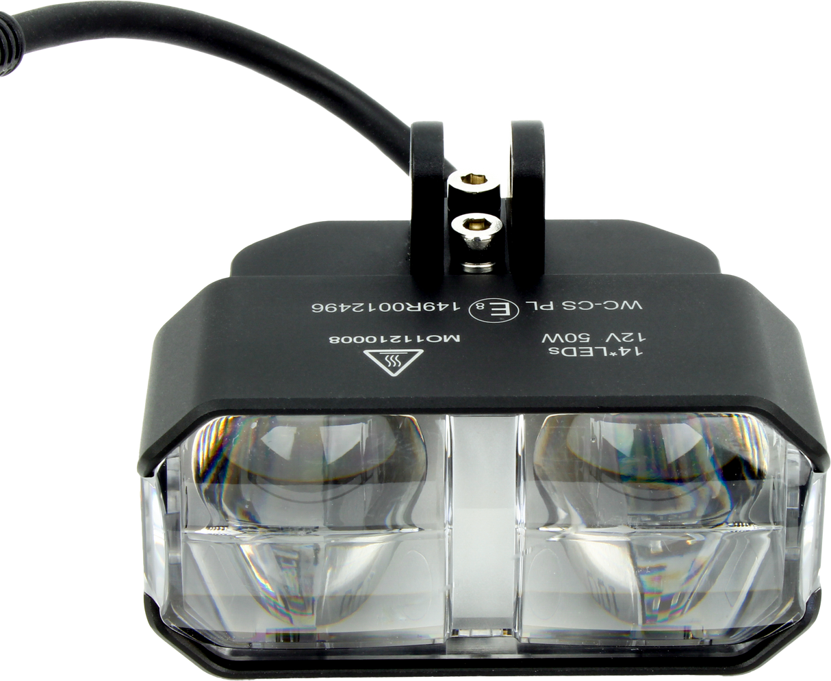 Cyron ABS1LW-2 Auxiliary Driving Lights Kit for Harley-Davidson V-Twin Motorcycles with 1.25-Inch Bar Mounts, White Illumination