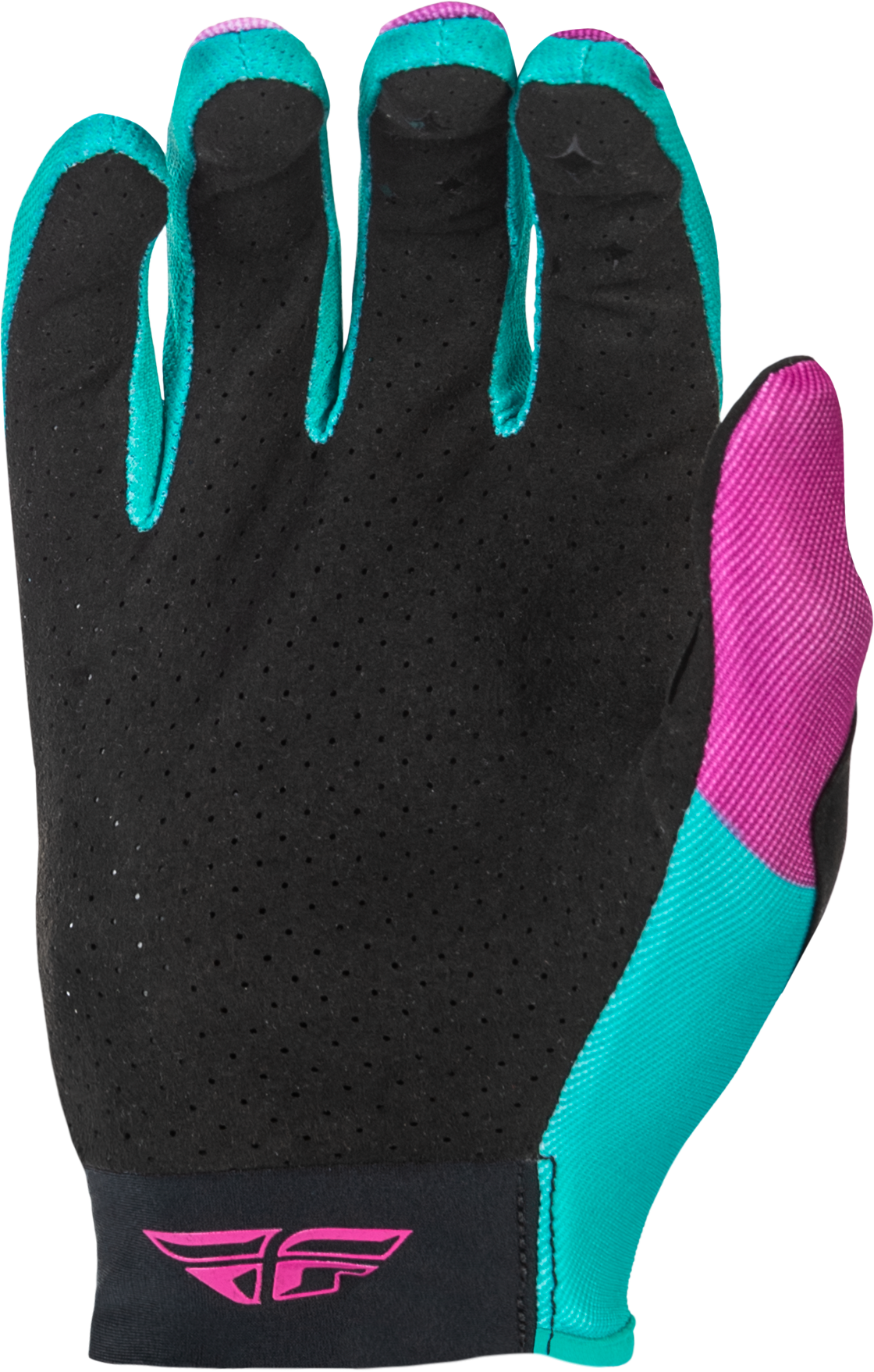 Fly Racing Girl's Lite Gloves Pink/Turquoise - Youth Motorcycle & BMX Gloves, Touch Screen Compatible