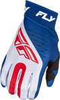 Fly Racing Pro Lite Gloves for Motorcycle Riding - Red/White/Blue, Small