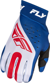 Fly Racing Pro Lite Gloves Red/White/Blue – Lightweight Race Gloves for Dirt Bikes and Off-Road Vehicles