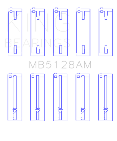 King Engine Bearings Isuzu 4XE1/4XF1/4XC1T (Size STD) Main Bearing Set