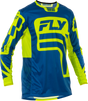 Fly Racing Youth Lite Lancer Jersey Navy/Hi Vis YXL – Motorcycle Riding Jersey for Youth with Advanced Ventilation and Comfortable Fit