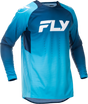 Fly Racing Evolution DST Jersey Blue/White for Cycling and MTB - Slim Fit, Ventilated Performance Shirt