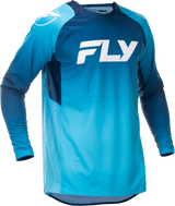 Fly Racing Evolution DST Jersey Blue/White for Mountain Biking and Cycling