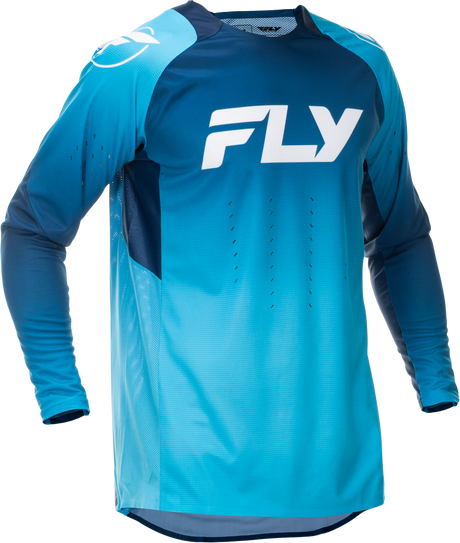 FLY RACING Evolution DST Jersey Blue/White Large - Breathable Cycling Jersey for Men