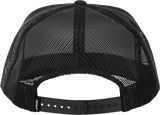 Fly Racing Black Trucker Hat - Adjustable Snapback Cap with Curved Bill for Men and Women