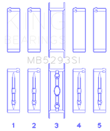 King GM 294/325/345/364CI 4.8/5.3/5.7/6.0L L20/LS1/LS2/LS4/LS6 (Size 030) Main Bearing Set