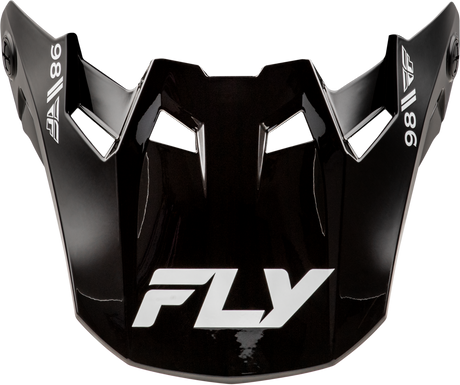 Fly Racing Formula CC Objective Visor Black/White for Off-Road Motorcycles – XL/2X Fitment