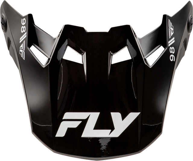 Fly Racing Formula CC Objective Visor Black/White for Off-Road Motorcycles – XL/2X Fitment