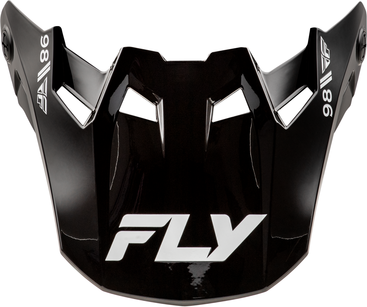 Fly Racing Formula CC Objective Visor in Black/White Yellow for KTM, Honda, Yamaha, and Suzuki Off-Road Bikes