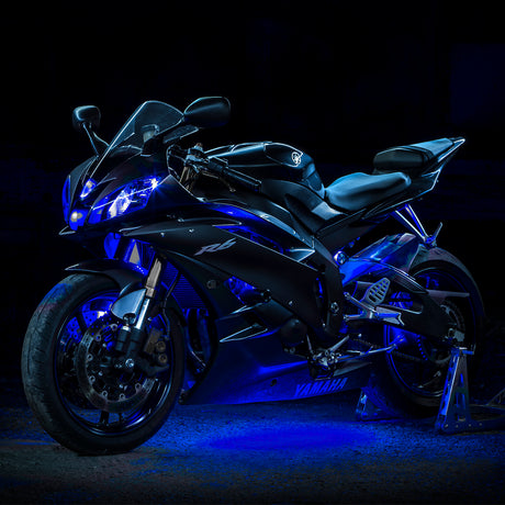 XK GLOW Blue LED Strip 10pc Kit for Engine and Ground Under Glow - Vehicle Fitment Included