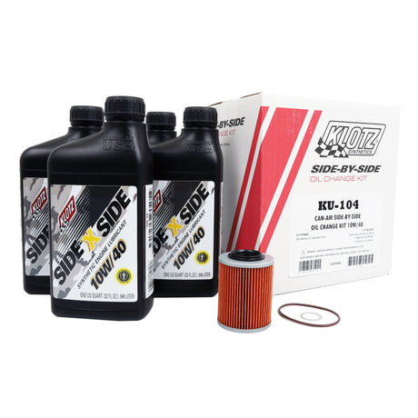 Klotz Sidexside Oil Change Kit 10W-40 with Oil Filter for Can-Am Maverick X3 Turbo (2017-2019)