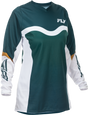 Fly Racing Women's F 16 Jersey Teal/White/Gold Large - Motocross Riding Gear for Honda, Yamaha, Kawasaki, Suzuki, KTM, and more