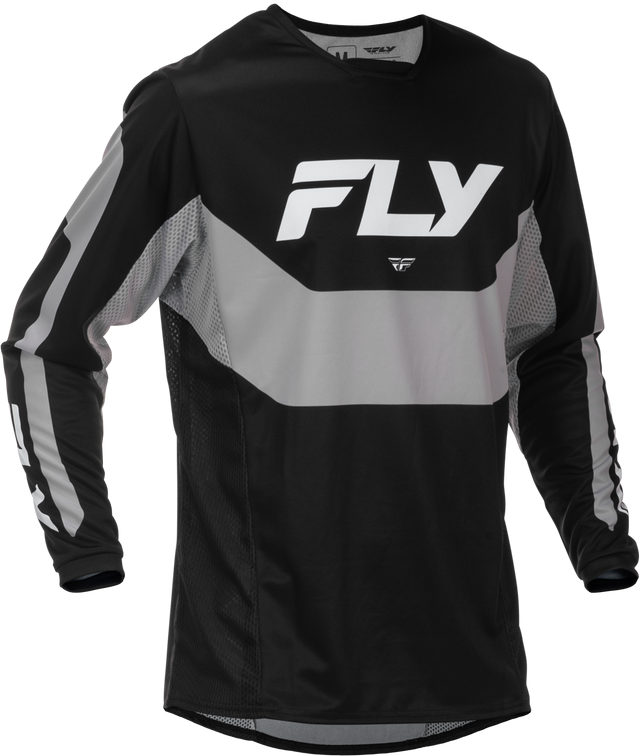 Fly Racing Kinetic Jersey Black/Grey Large - MX and Off-Road Motorcycle Fitment