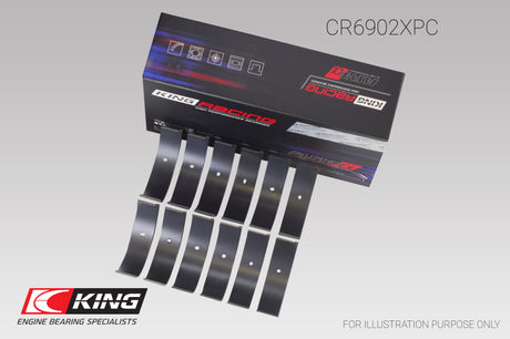 King Engine Bearings Nissan VQ35HR/VQ37VHR/VR30DTT pMaxKote Rod Bearing Set - Size +.25mm