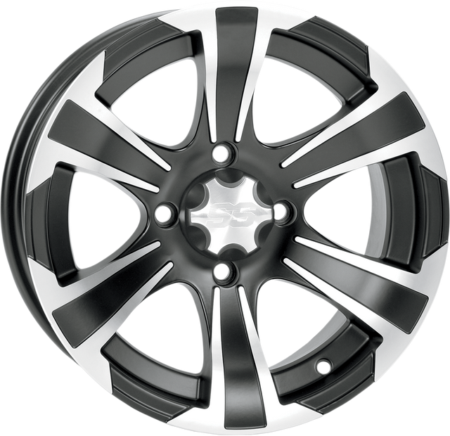 ITP Wheel - SS312 - Front/Rear - Black Machined - 12x7 - 4/137 - 5+2 1228442536B