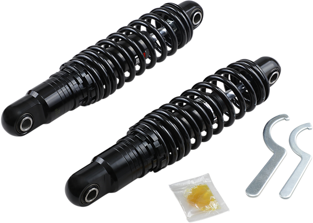 Drag Specialties C16-0162HB Premium Ride-Height Adjustable 12-Inch Heavy Duty Black Shocks for Harley-Davidson Touring Models