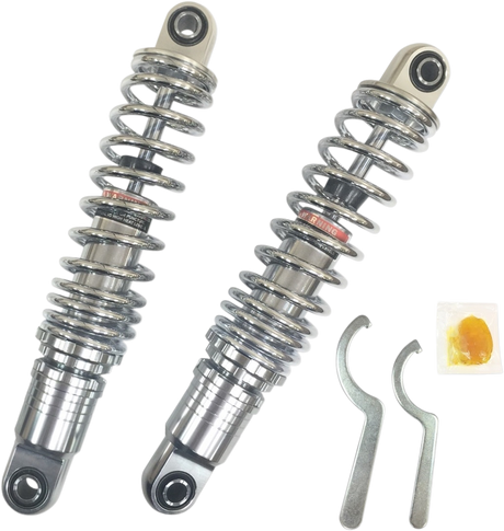Drag Specialties C16-0163H Premium Ride-Height Adjustable Heavy Duty Shocks for Harley-Davidson Touring Models - 13 Inch