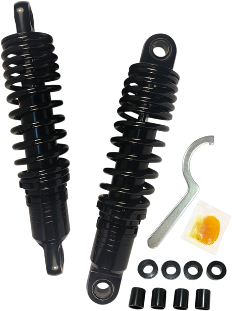 Drag Specialties C16-166NUAB Premium Ride-Height Adjustable Shock Absorber for Harley-Davidson Motorcycles, 11.5 Inch Length
