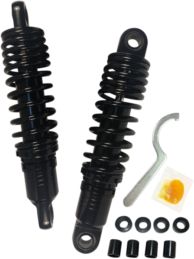Drag Specialties C16-166NUAB Premium Ride-Height Adjustable Shock Absorber for Harley-Davidson Motorcycles, 11.5 Inch Length