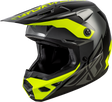 FLY Racing Kinetic Crest Helmet for Off-Road Motorcycles – Grey/Black/Hi Vis, Large – DOT & ECE22.06 Approved, Lightweight and Ventilated