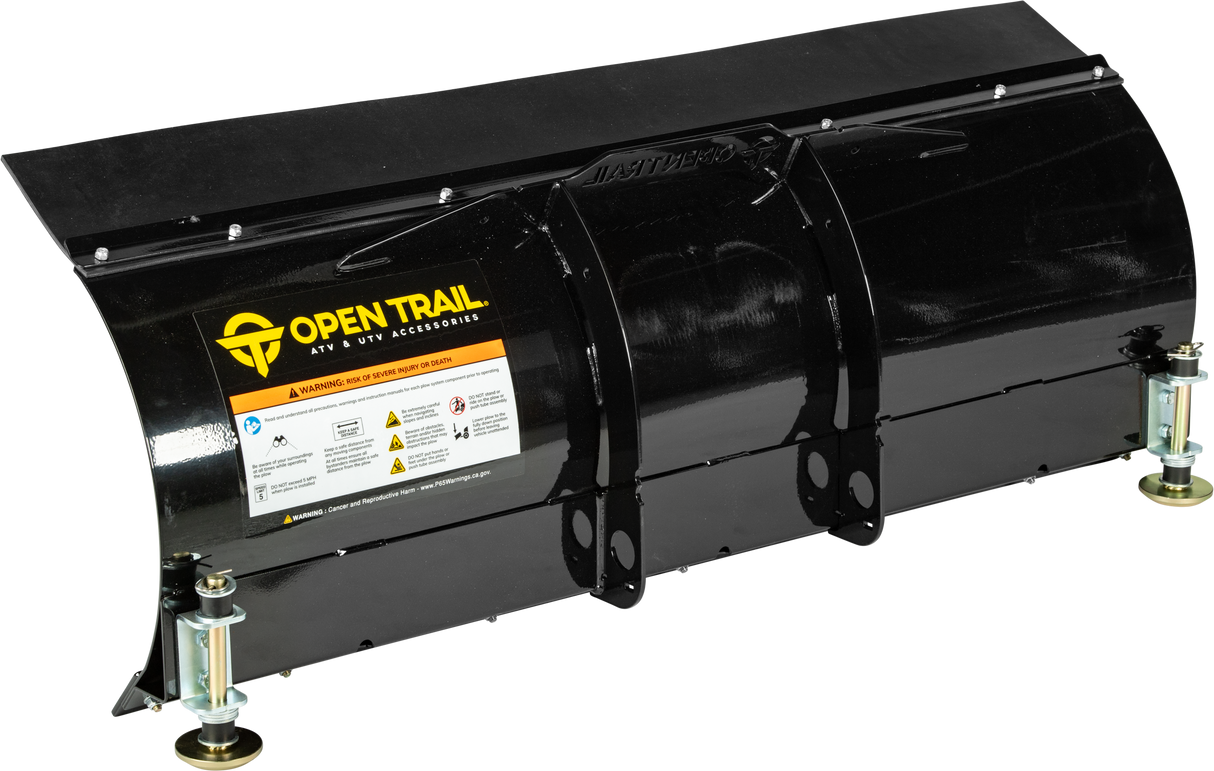 Open Trail 48-Inch Straight Blade Snow Plow for Pickup Trucks – Durable 11-Gauge Steel with Black Powder Coat