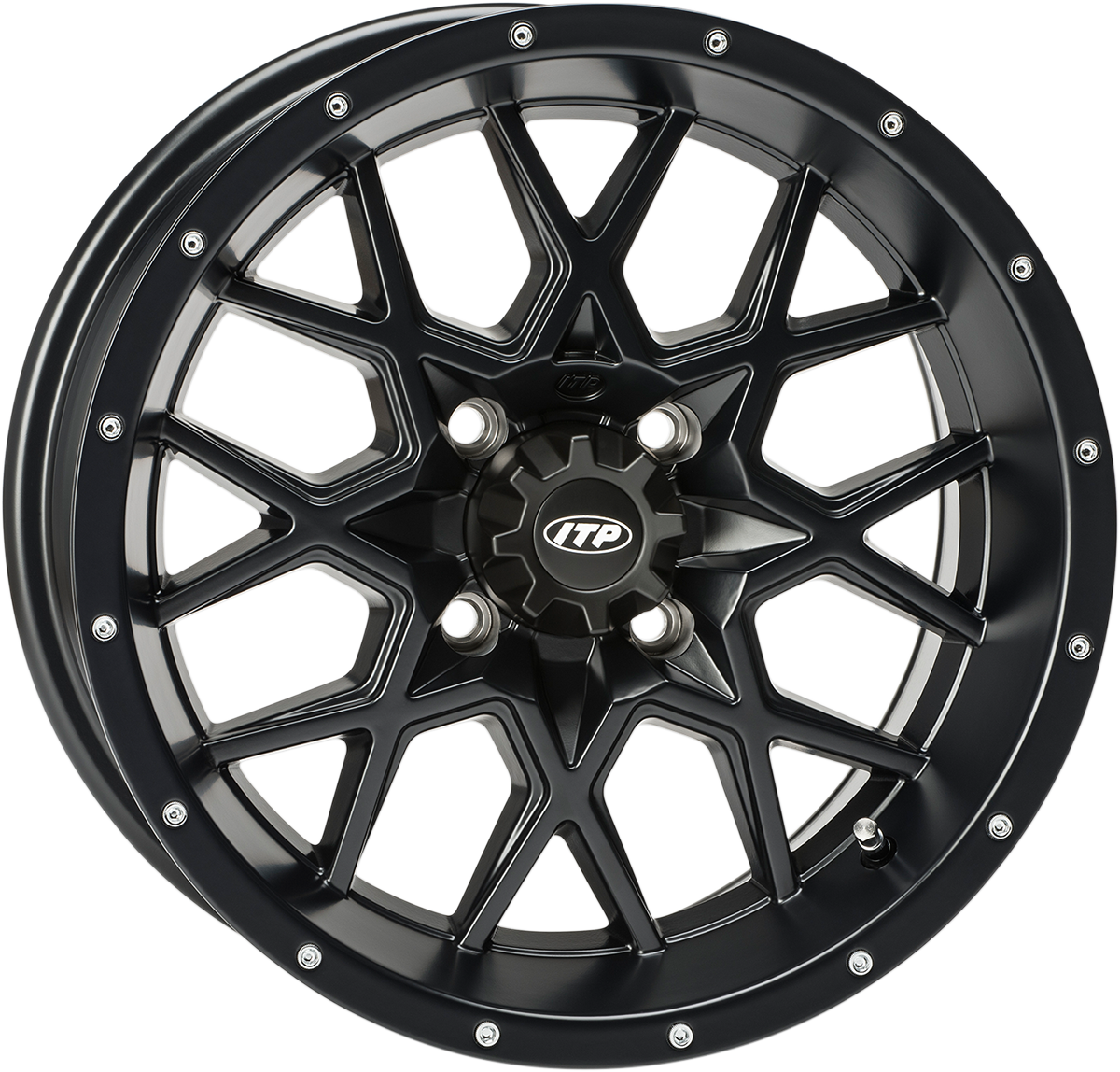 ITP Wheel - Hurricane - Front/Rear - Black - 15x7 - 4/137 - 5+2 1528645536B