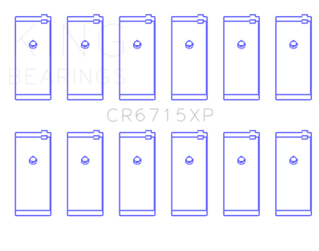 King Nissan TB42/TB45/TB48 L6 4.2L/4.5L/4.8L (Size STDX) Tri-Metal Perf Rod Bearing Set