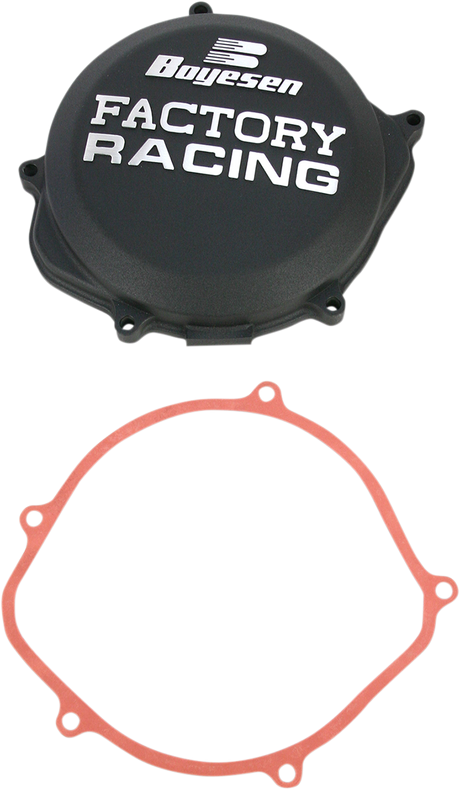 BOYESEN Clutch Cover for Honda CC-06AB - Black Finish for Honda CRF250R, CRF450R, CRF450X, and CRF250X