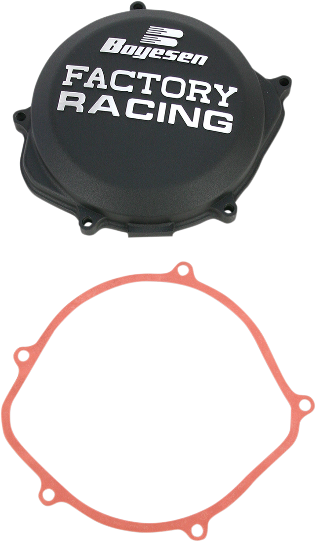 BOYESEN Clutch Cover for Honda CC-06AB - Black Finish for Honda CRF250R, CRF450R, CRF450X, and CRF250X