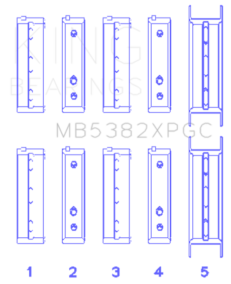 King Subaru EJ20/EJ22/EJ25 Including Turbo pMaxKote Performance Main Bearing Set - Size STDX