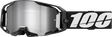 100% ARmatic Goggle with Silver Flash Mirror Lens - Black Frame - Fits Motocross and Off-Road Helmets