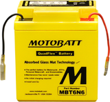 MOTOBATT MBT6N6 Quadflex AGM Sealed Battery for Motorcycles, ATVs, and Powersports Vehicles