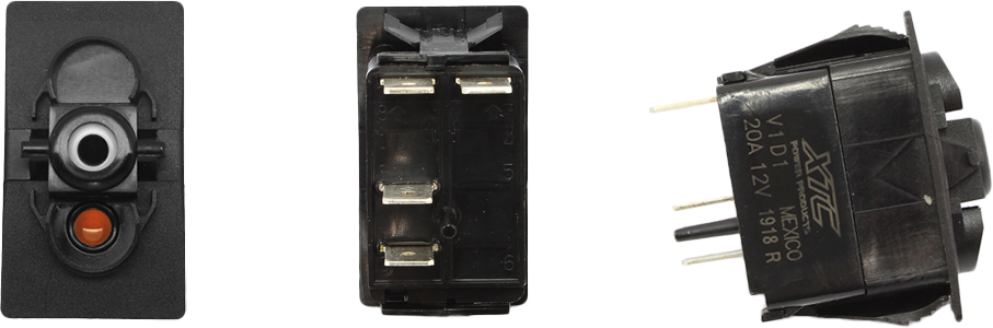 XTC Power Products Dash Switch Body Momentary Amber for UTVs – Model SW12-NA000000, Compatible with Polaris Ranger, Can-Am Maverick, and Yamaha YXZ