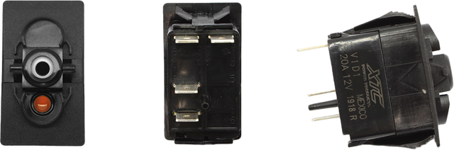 XTC Power Products Dash Switch Body Momentary Amber for UTVs – Model SW12-NA000000, Compatible with Polaris Ranger, Can-Am Maverick, and Yamaha YXZ