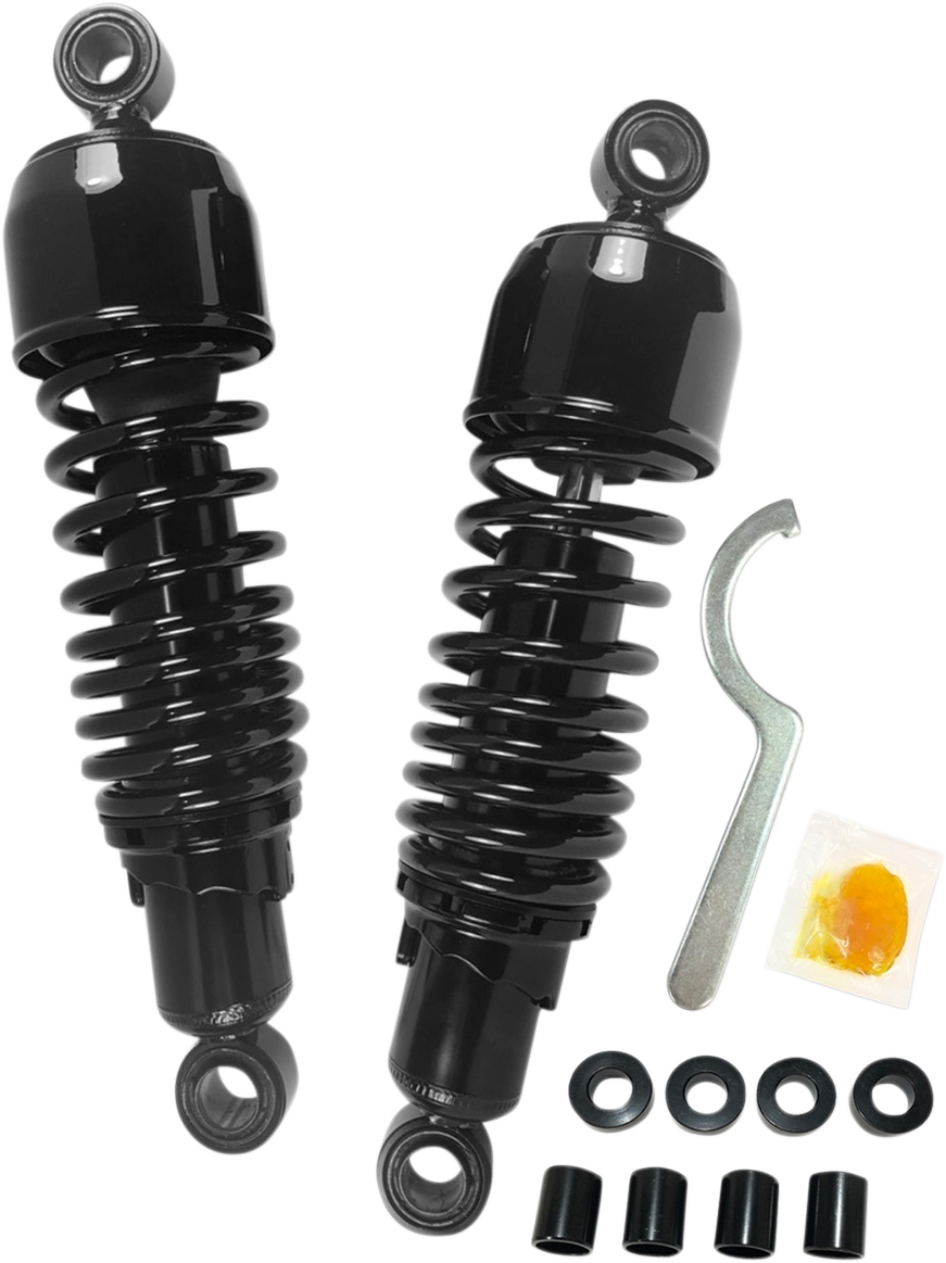 Drag Specialties Shocks Replacement Shock Absorbers - 11.5 Inch Black C16-0131NUGB for Harley Davidson Touring Models