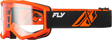 Fly Racing Focus Goggle Black and Orange with Clear Lens – Universal Fit for ATV, Off-Road, and Motocross Vehicles